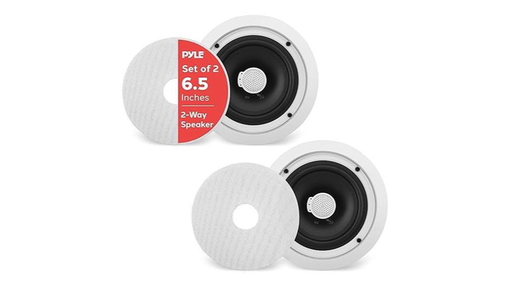 in wall midbass speaker pair